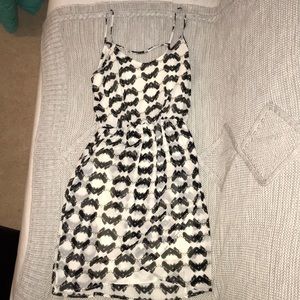 Black and White Chiffon Dress